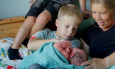 Vrouw met kinderen