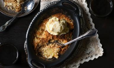 peer dessert recepten binnenstebuiten crumble