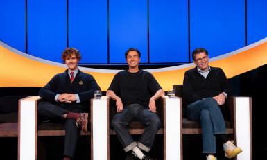 Groepsfoto van mensen in studio