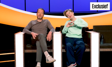 Herman en Paulien in De slimste mens studio