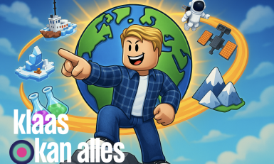 Visual van een roblox poppetje in animatie