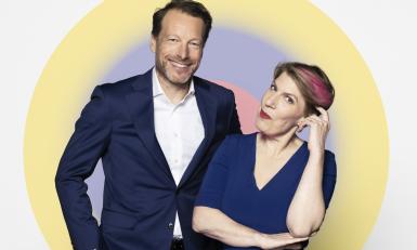 Man en vrouw lachend