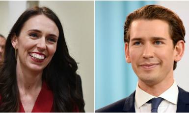 Jacinda Ardern en Sebastian Kurz