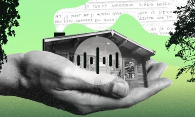 Visual van een huis in hand