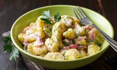 aardappelsalade recept bbq binnenstebuiten