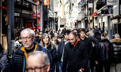 Mensen in de Kalverstraat