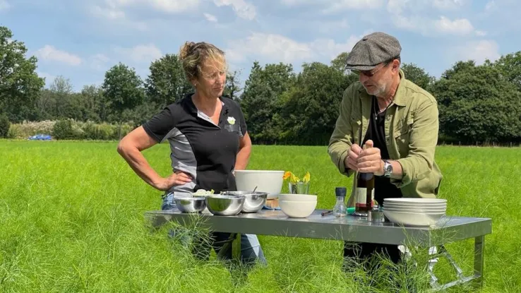 Alain in Neer voor de venkelteelt