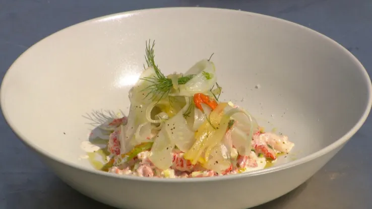 Alain maakt een venkelsalade