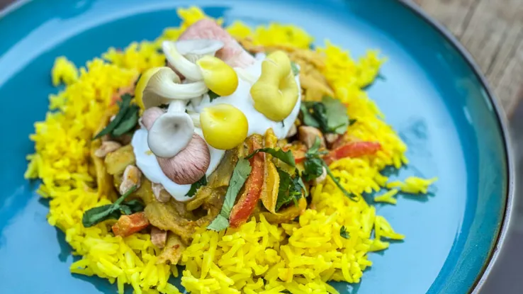 Indiase curry met oesterzwam Indiase curry met oesterzwam